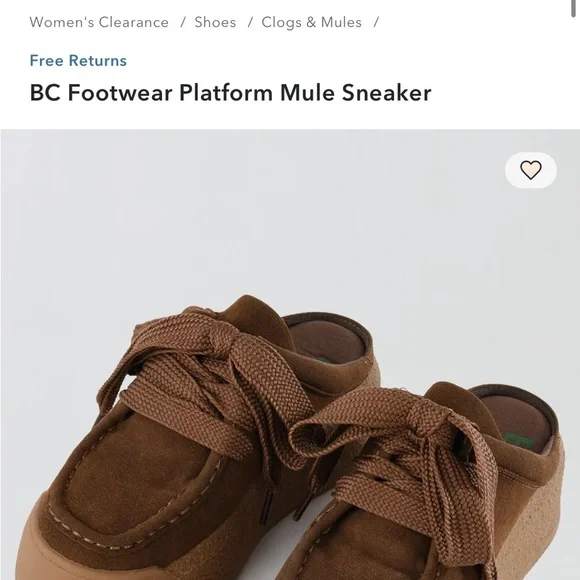 BC Footwear Evolution Platform Mule in Brown - Picture 6 of 9